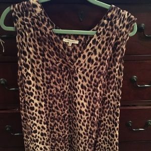Cheetah sleeveless blouse